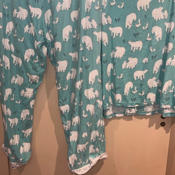 Munki Munki preowned blue polar bears pajama set size XXL - Picture 10 of 10